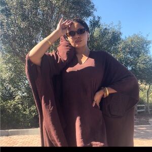 Chic Brown linen kaftan